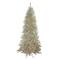 9ft. Pre-Lit Metallic Platinum Artificial Tinsel Christmas Tree, Clear Lights